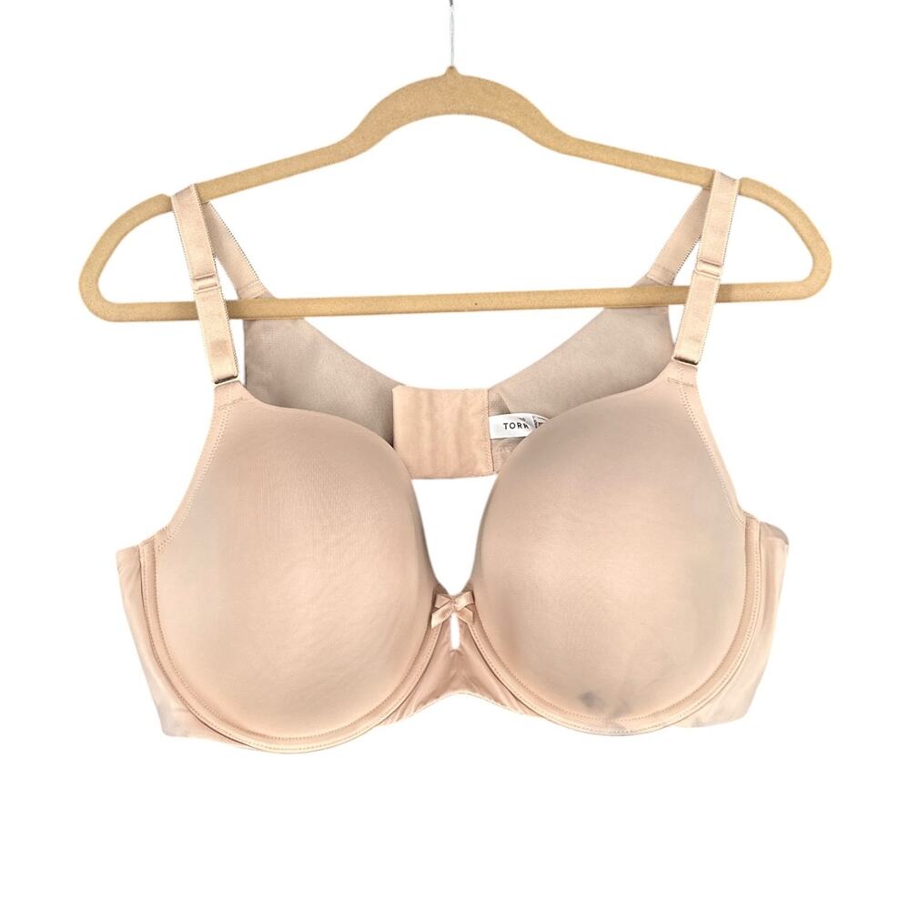 Torrid Curve Beige Perfect T-Shirt Lined Cups Underwire Adjustable Strap Bra 42C
